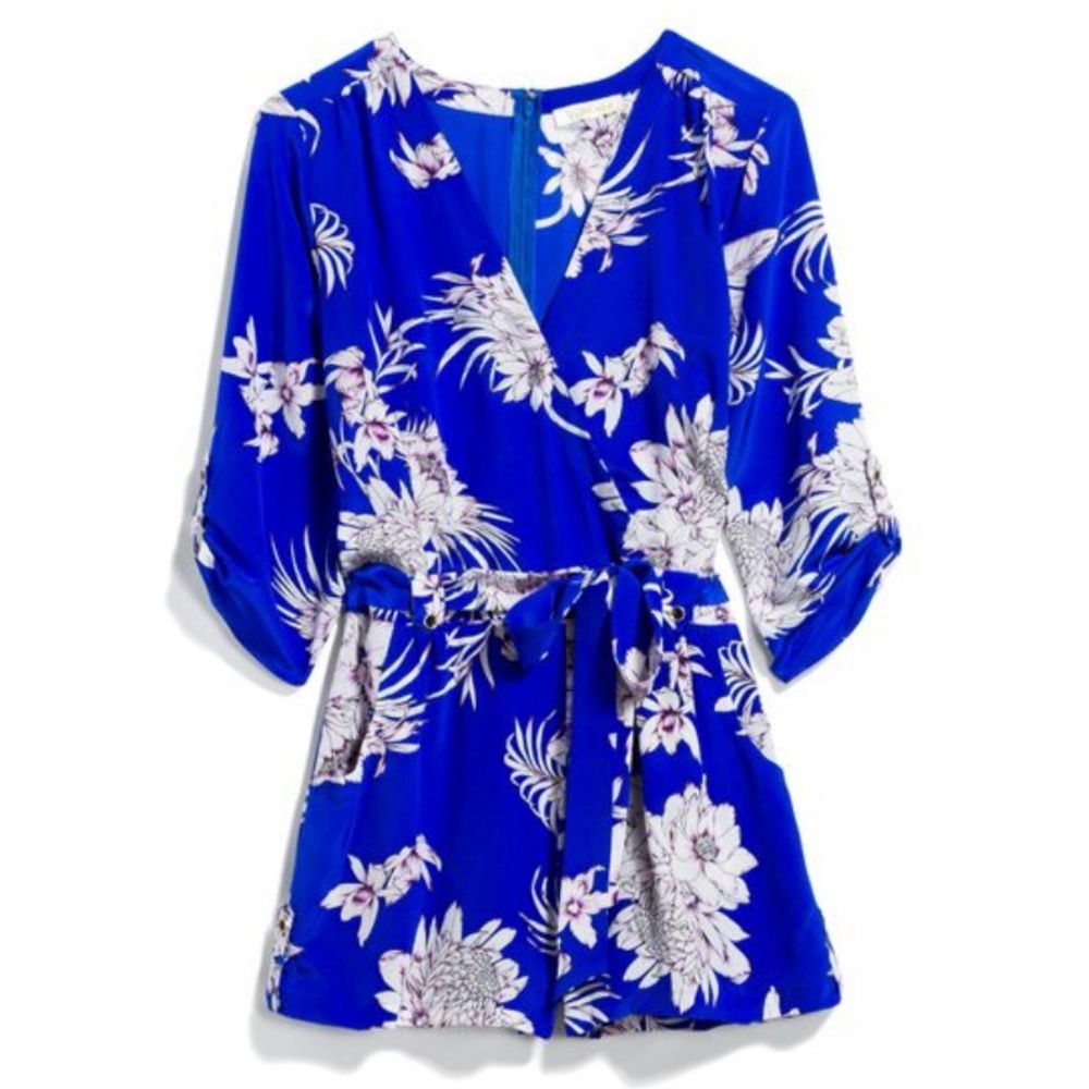 Yumi Kim Silk Floral Tie Waist Dress - Gem